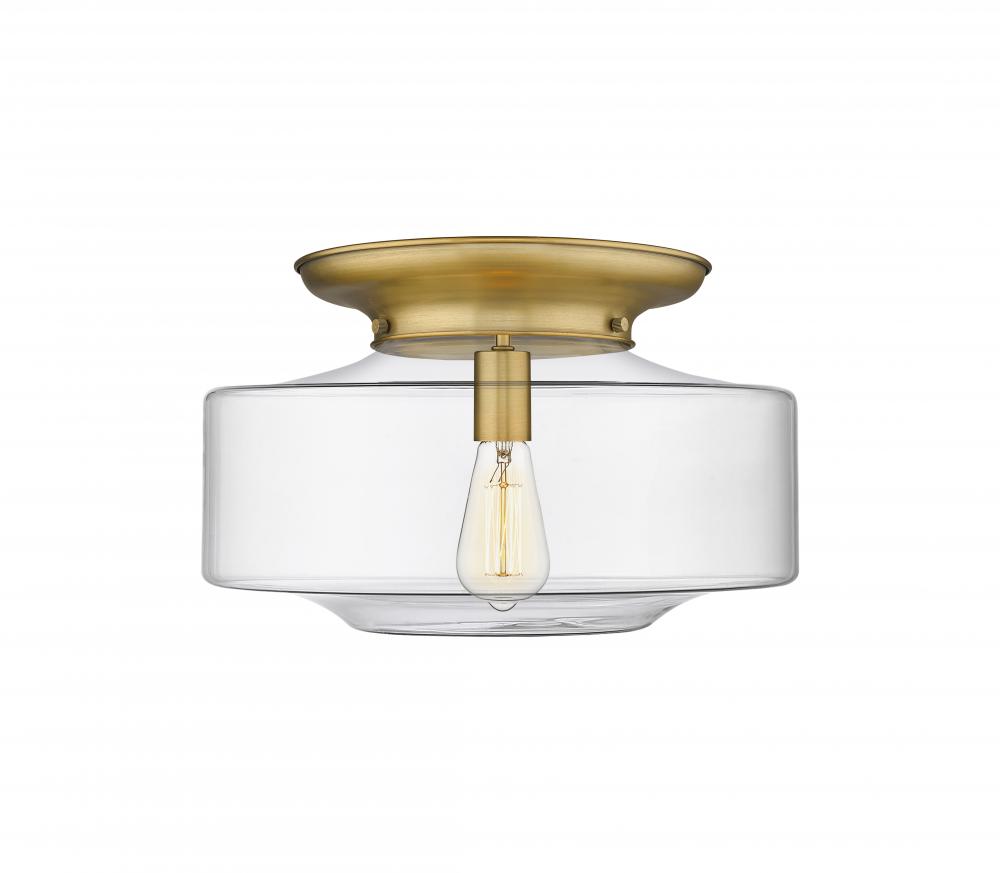 Bridgeton - 1 Light - 16 inch - Brushed Brass - Flush Mount