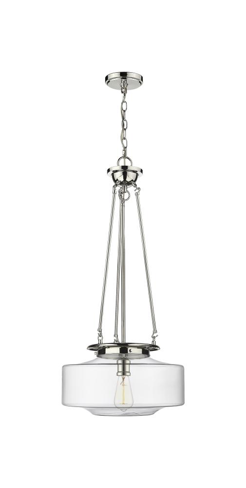 Bridgeton - 1 Light - 16 inch - Polished Nickel - Chain Hung - Pendant