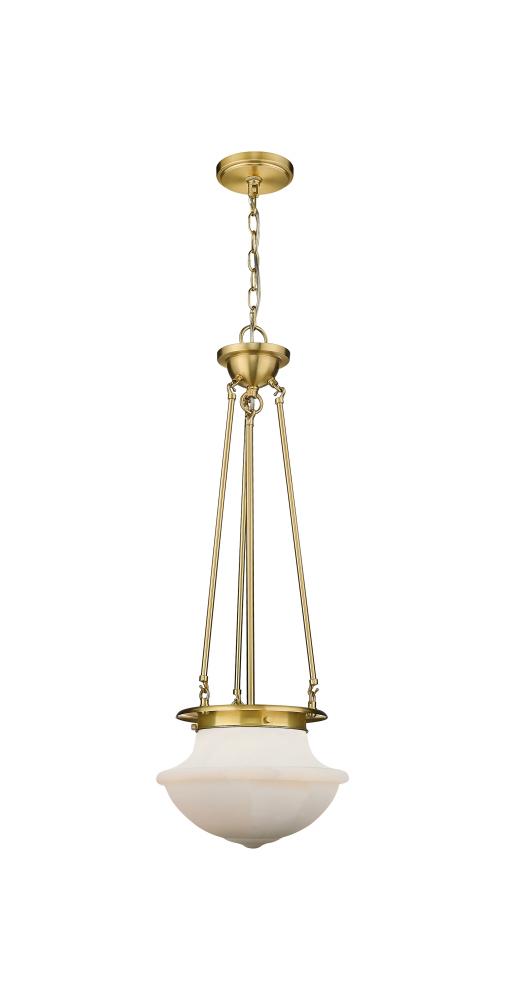 Oxford - 1 Light - 12 inch - Satin Gold - Pendant