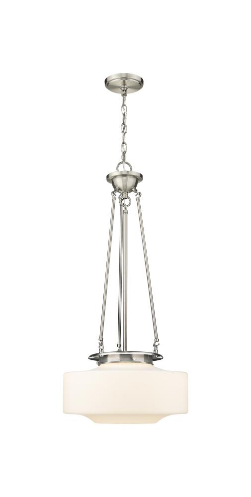 Bridgeton - 1 Light - 16 inch - Satin Nickel - Chain Hung - Pendant