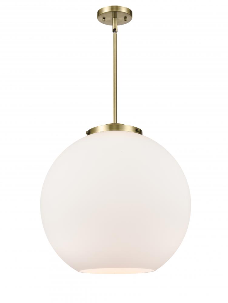 Athens - 1 Light - 18 inch - Antique Brass - Stem Hung - Pendant