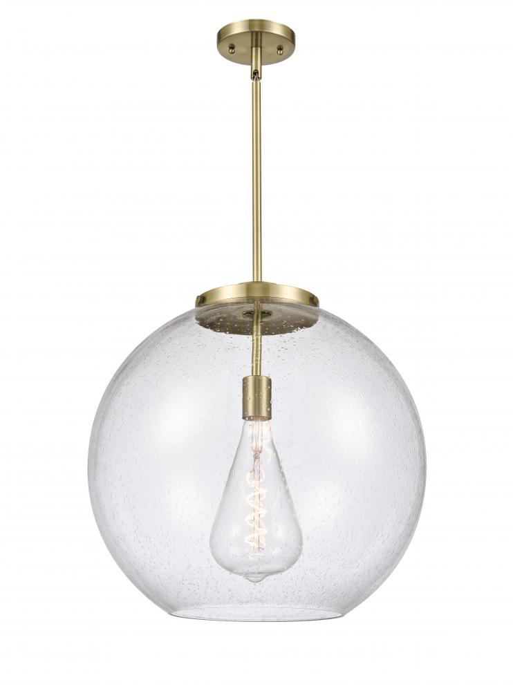 Athens - 1 Light - 18 inch - Antique Brass - Stem Hung - Pendant