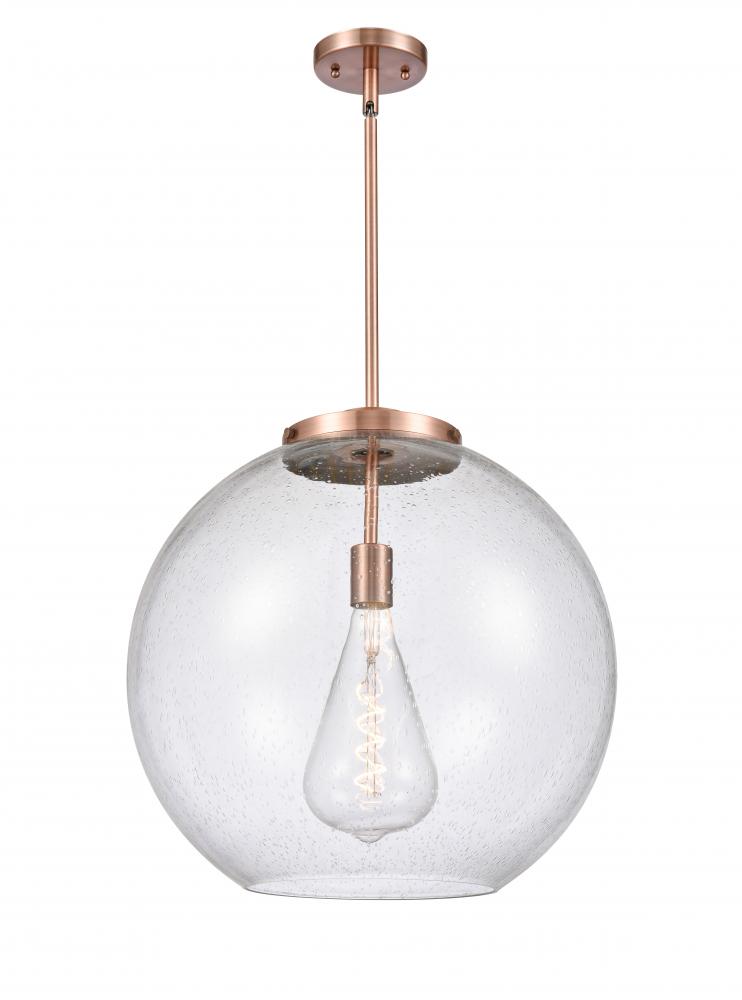 Athens - 1 Light - 18 inch - Antique Copper - Stem Hung - Pendant