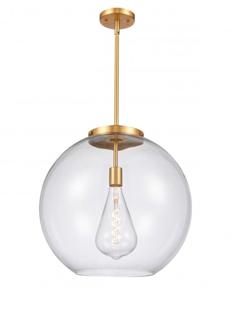 Athens - 1 Light - 18 inch - Satin Gold - Cord hung - Pendant