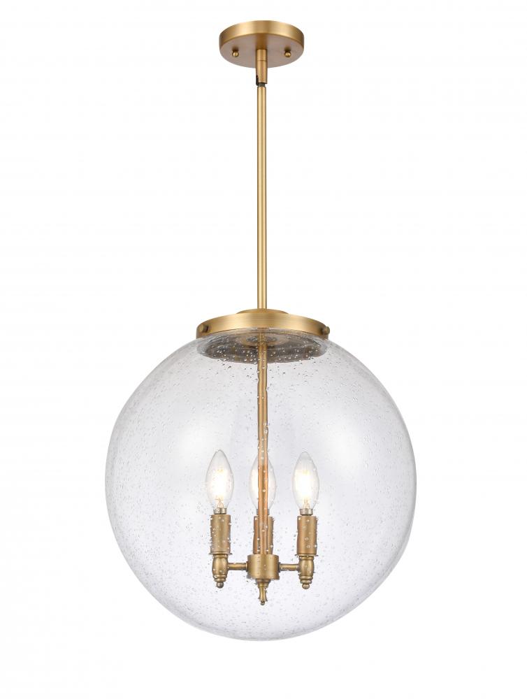 Beacon - 3 Light - 16 inch - Brushed Brass - Cord hung - Pendant