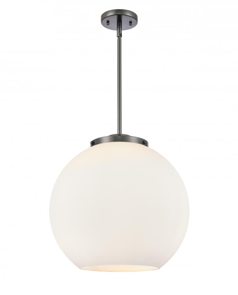 Athens - 3 Light - 16 inch - Matte Black - Cord hung - Pendant