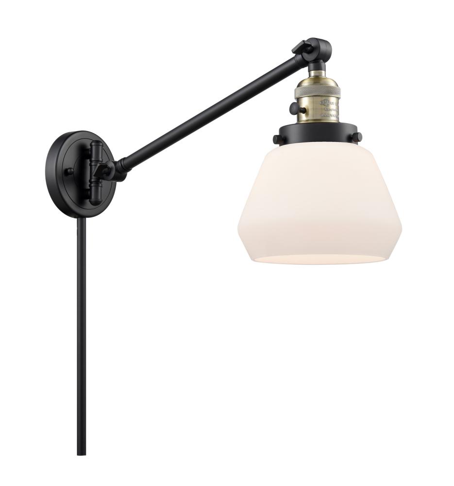 Fulton - 1 Light - 8 inch - Black Antique Brass - Swing Arm