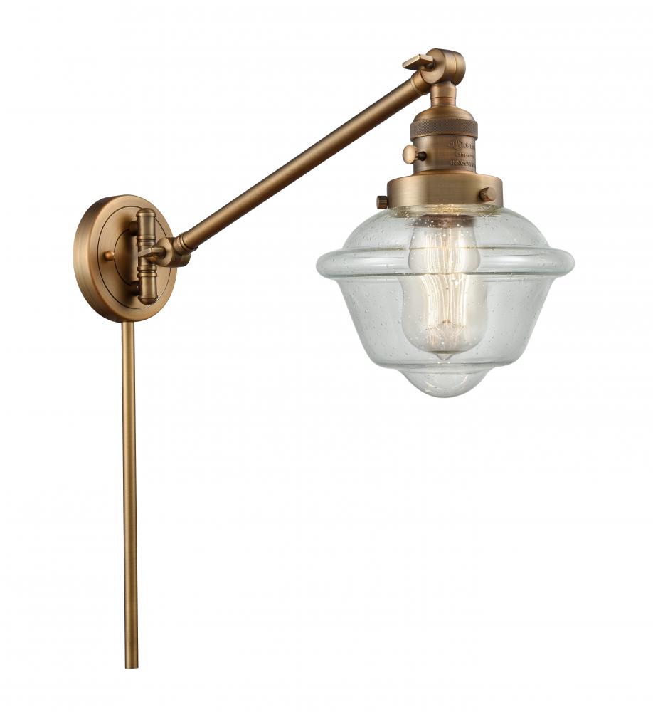 Oxford - 1 Light - 8 inch - Brushed Brass - Swing Arm