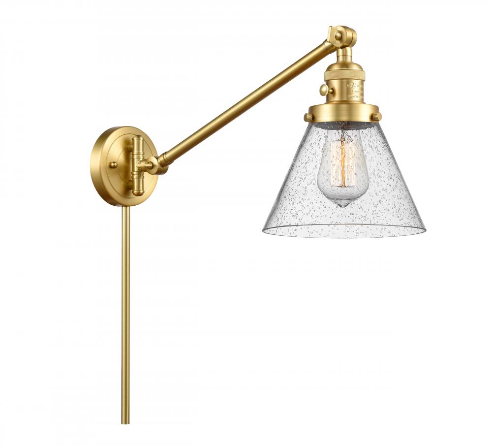 Cone - 1 Light - 8 inch - Satin Gold - Swing Arm