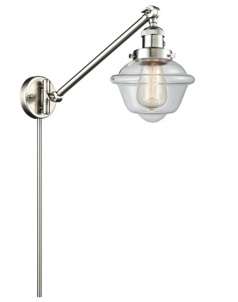 Oxford - 1 Light - 8 inch - Brushed Satin Nickel - Swing Arm