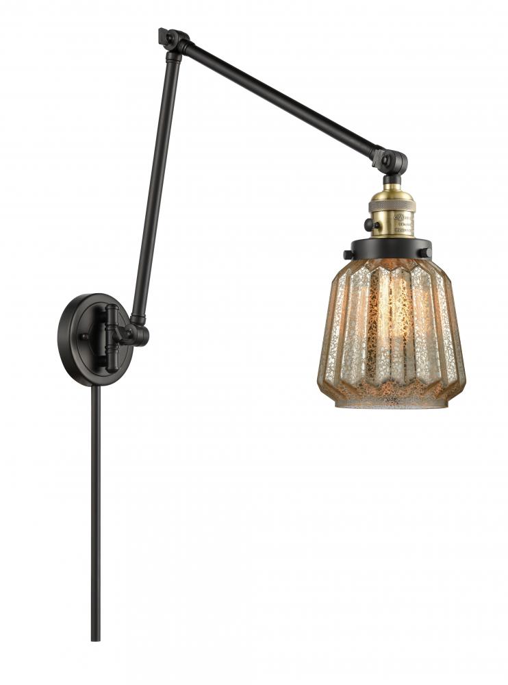 Chatham - 1 Light - 8 inch - Black Antique Brass - Swing Arm