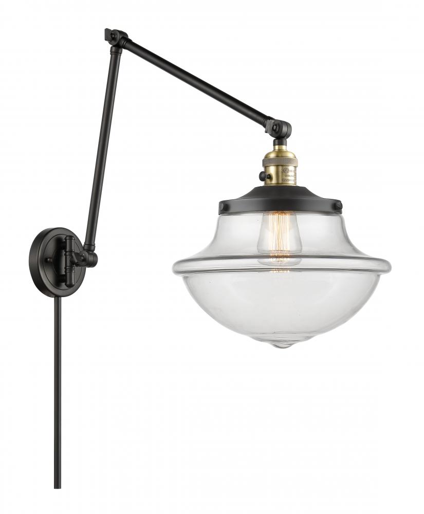 Oxford - 1 Light - 12 inch - Black Antique Brass - Swing Arm