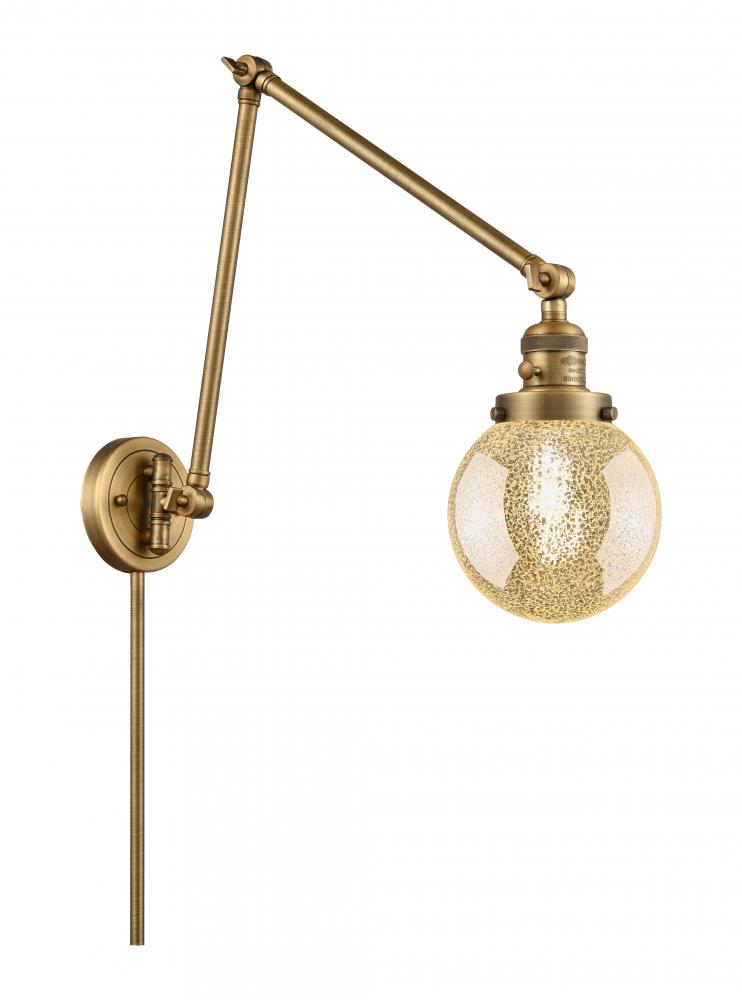 Beacon - 1 Light - 6 inch - Brushed Brass - Swing Arm