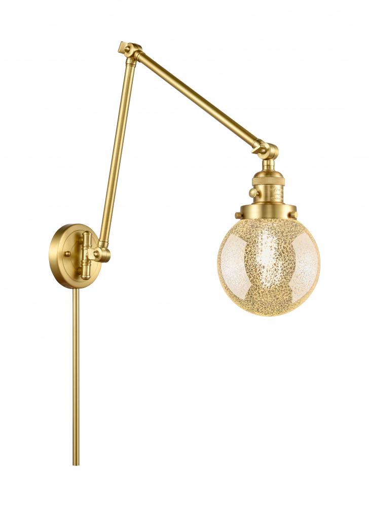 Beacon - 1 Light - 6 inch - Satin Gold - Swing Arm