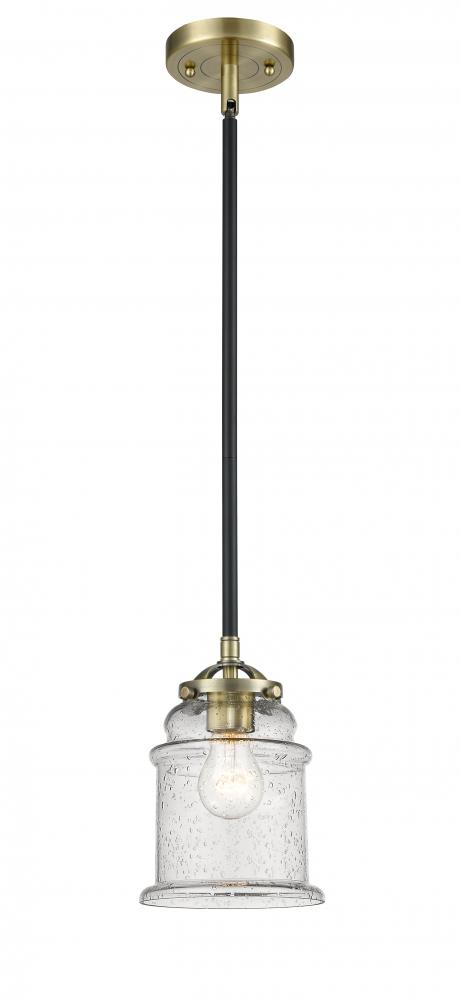 Canton - 1 Light - 6 inch - Black Antique Brass - Cord hung - Mini Pendant