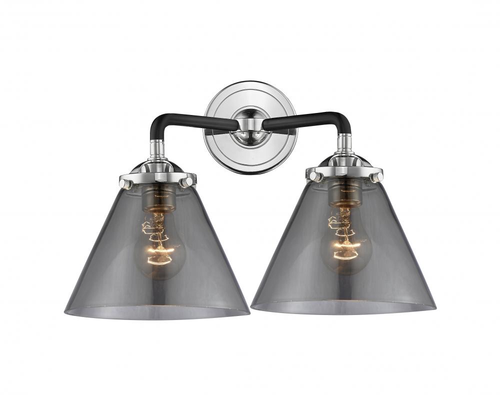 Cone - 2 Light - 16 inch - Black Polished Nickel - Bath Vanity Light