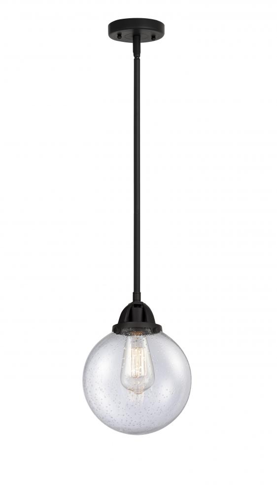 Beacon - 1 Light - 8 inch - Matte Black - Cord hung - Mini Pendant