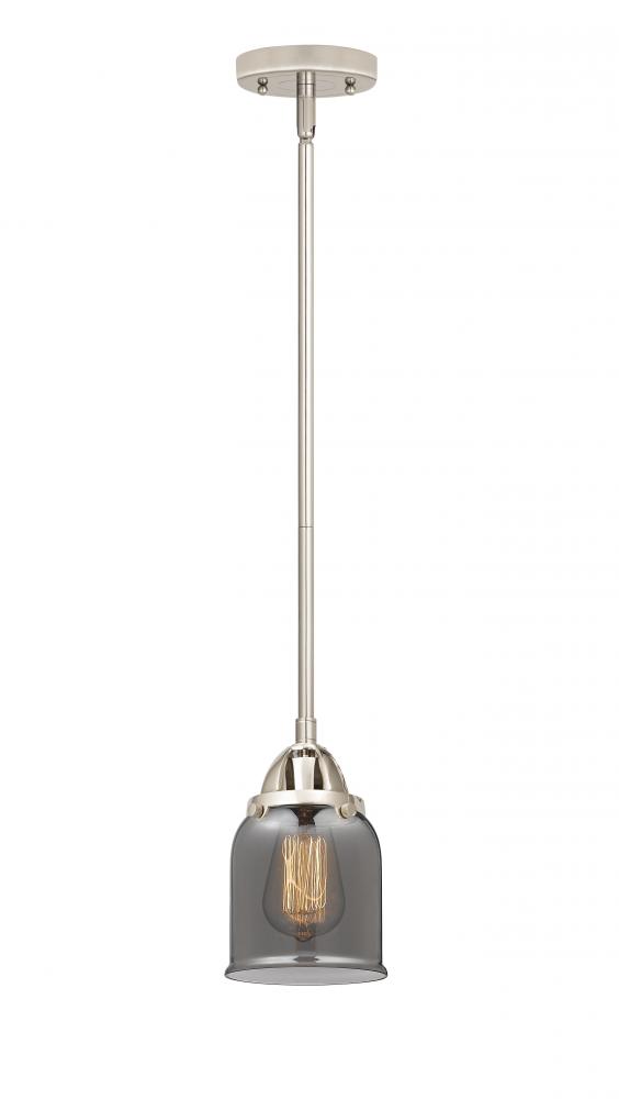 Bell - 1 Light - 5 inch - Polished Nickel - Cord hung - Mini Pendant