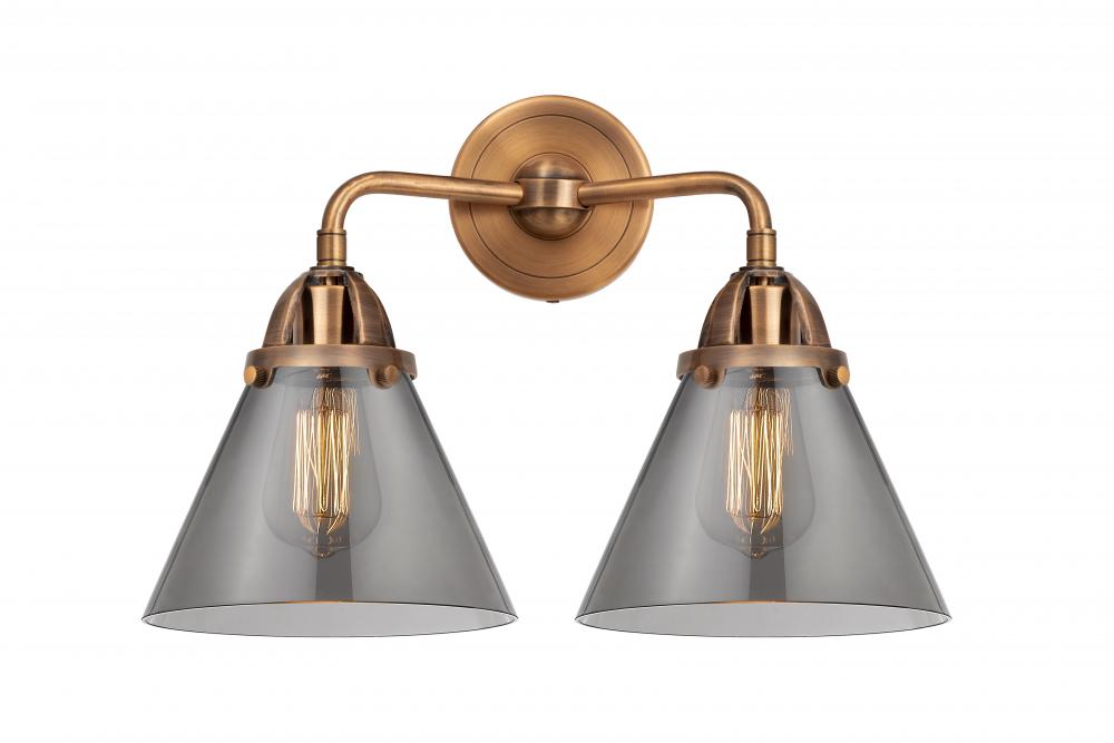 Cone - 2 Light - 16 inch - Antique Copper - Bath Vanity Light