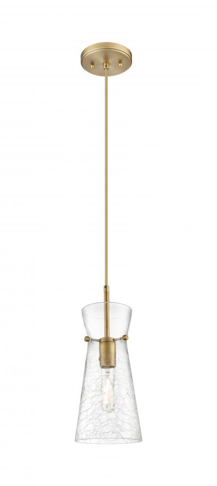 Nicole - 1 Light - 8 inch - Brushed Brass - Cord hung - Pendant