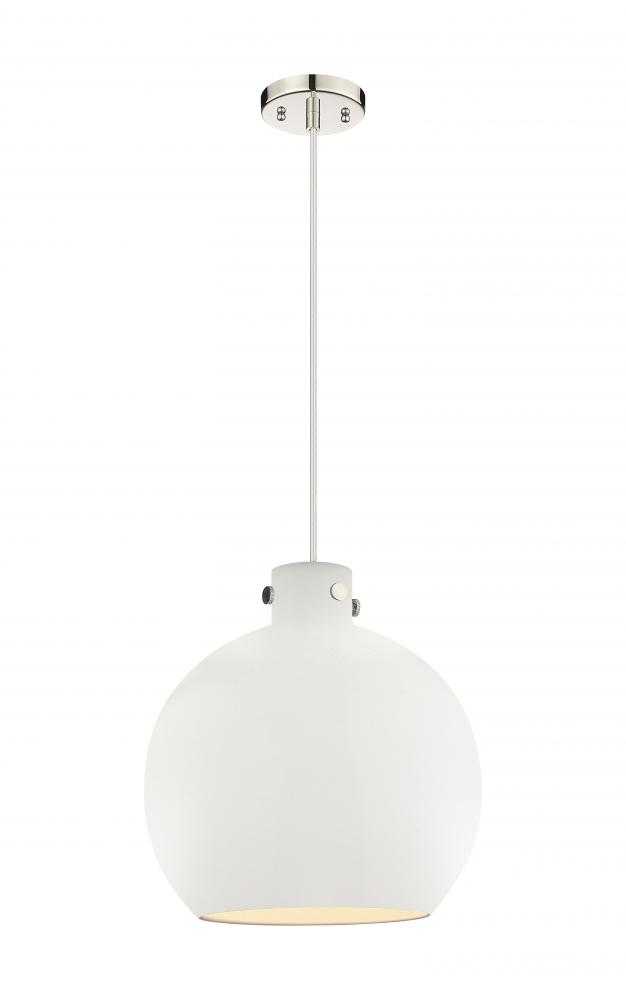 Newton Sphere - 1 Light - 16 inch - Polished Nickel - Cord hung - Pendant