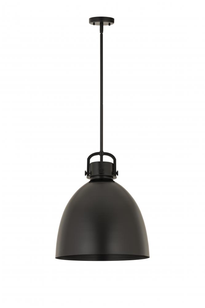 Newton Bell - 1 Light - 14 inch - Matte Black - Pendant