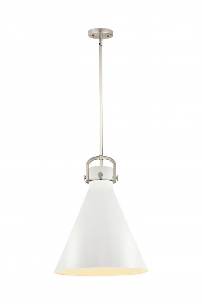 Newton Cone - 1 Light - 16 inch - Satin Nickel - Pendant