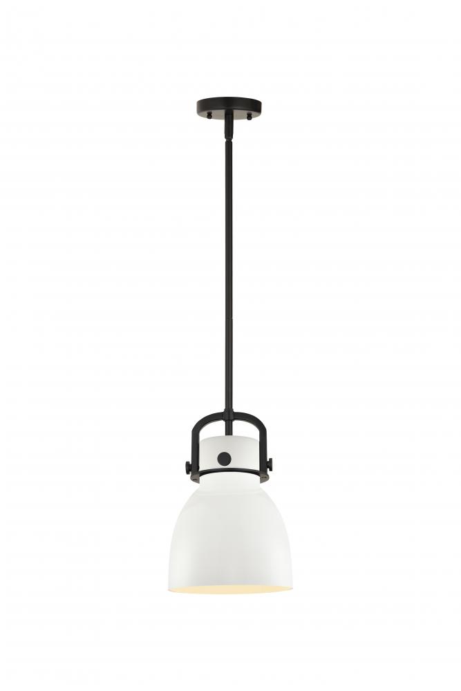 Newton Bell - 1 Light - 8 inch - Matte Black - Mini Pendant