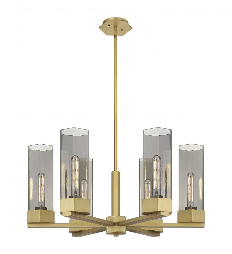 Claverack - 6 Light - 28 inch - Brushed Brass - Chandelier