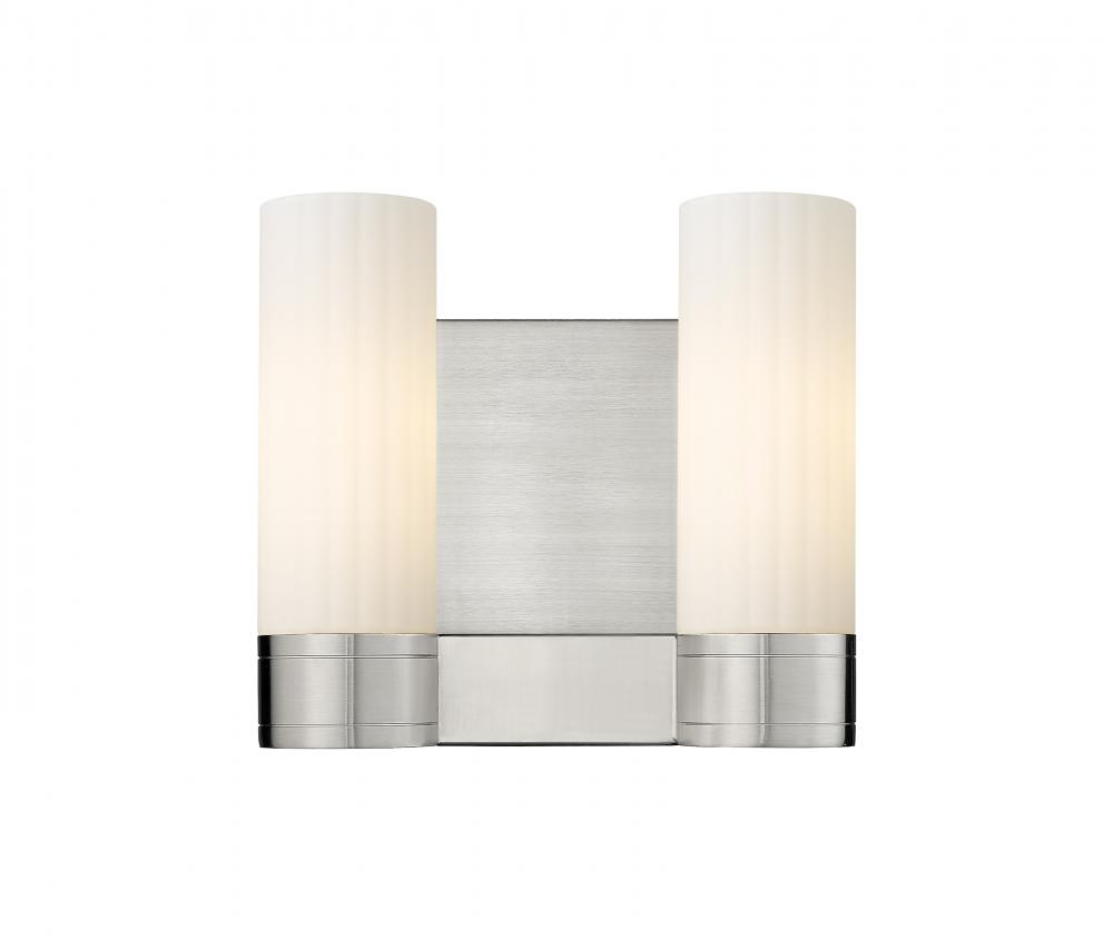 Empire - 2 Light - 11 inch - Satin Nickel - Bath Vanity Light