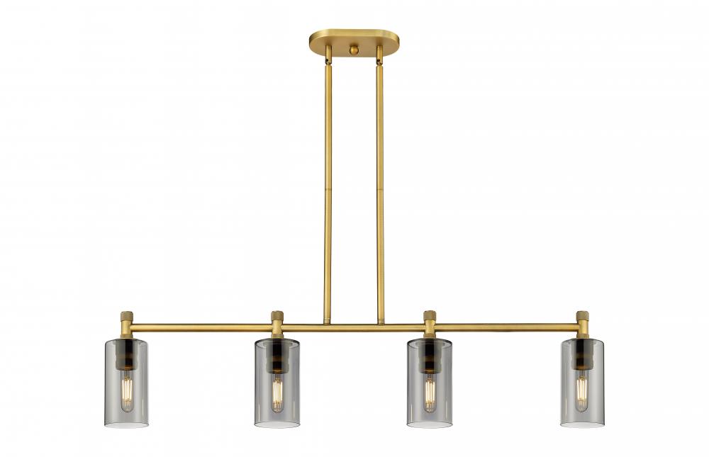 Crown Point - 4 Light - 44 inch - Brushed Brass - Island Light