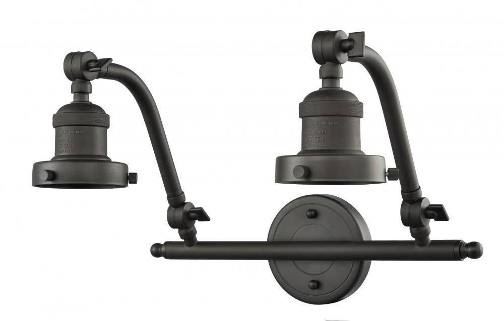 Double Swivel - 2 Light - 18 inch - Matte Black - Bath Vanity Light