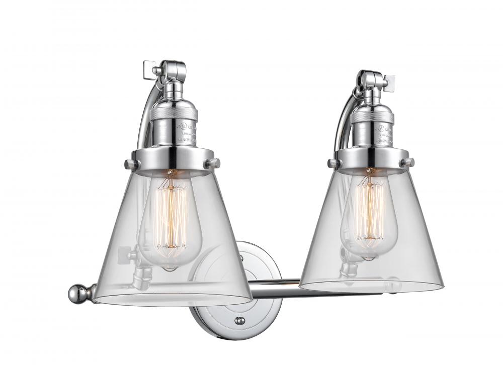 Cone - 2 Light - 18 inch - Polished Chrome - Bath Vanity Light