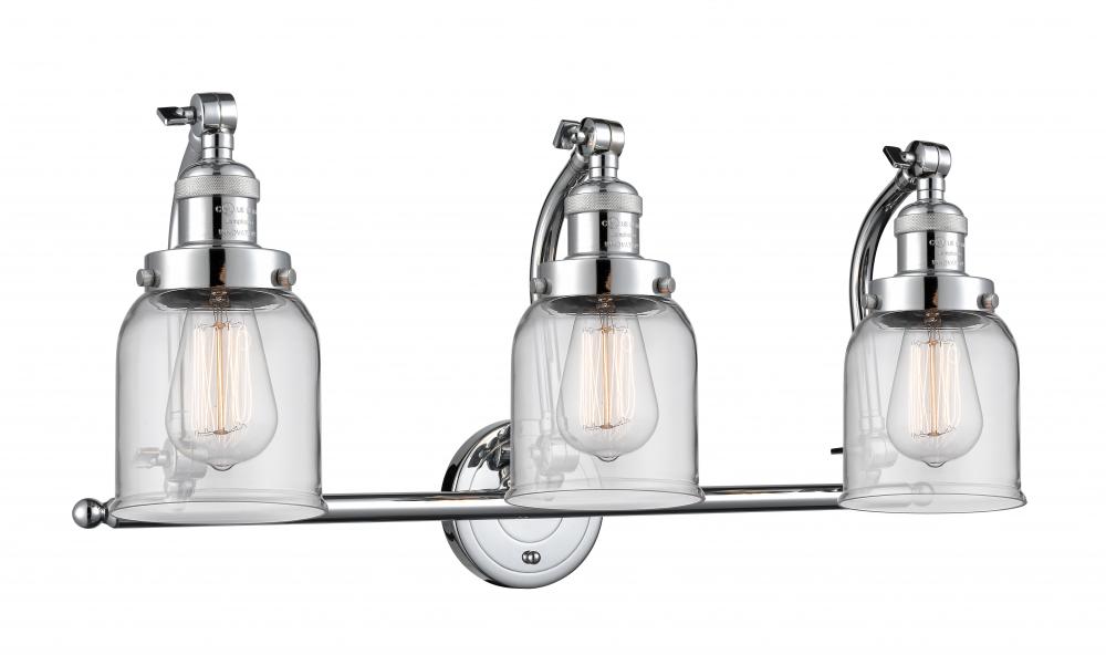 Bell - 3 Light - 28 inch - Polished Chrome - Bath Vanity Light