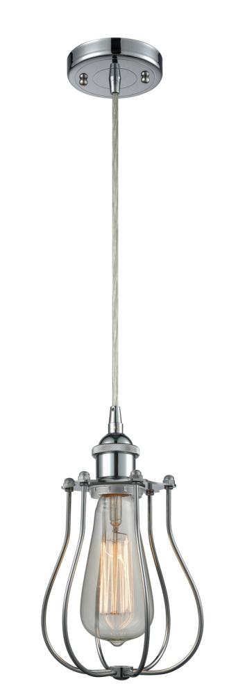 Muselet - 1 Light - 6 inch - Polished Chrome - Cord hung - Mini Pendant