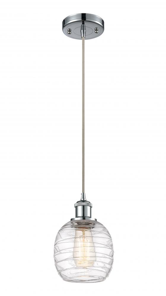 Belfast - 1 Light - 6 inch - Polished Chrome - Cord hung - Mini Pendant