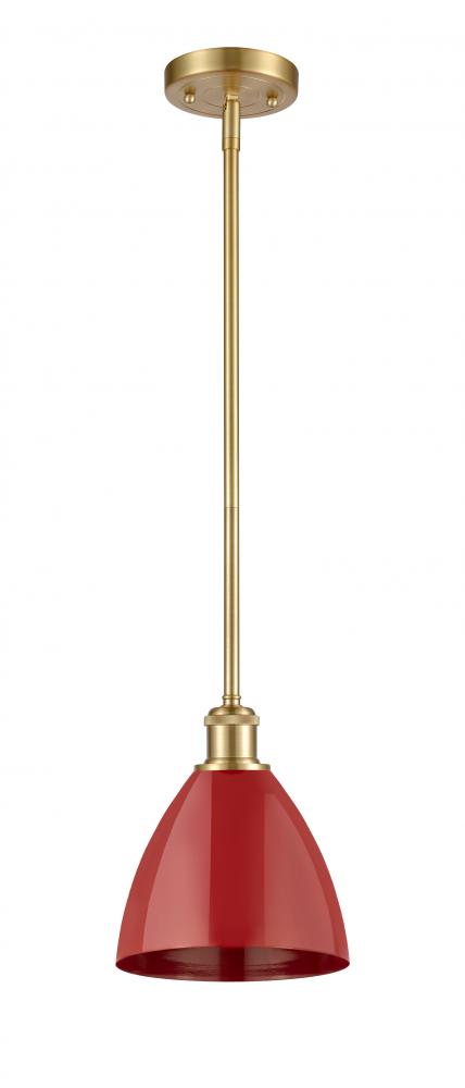 Plymouth - 1 Light - 8 inch - Satin Gold - Pendant