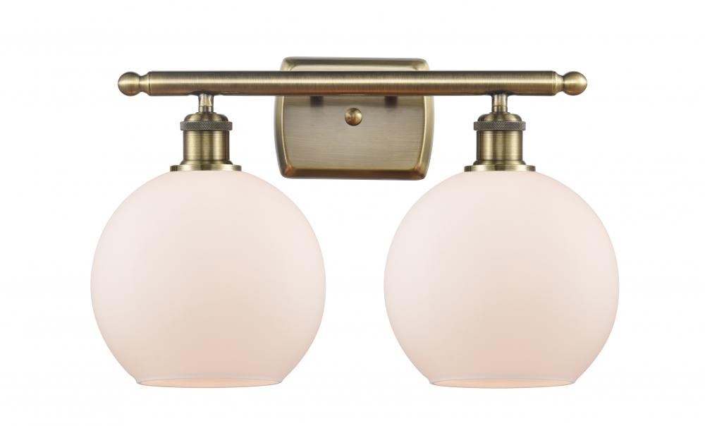 Athens - 2 Light - 18 inch - Antique Brass - Bath Vanity Light