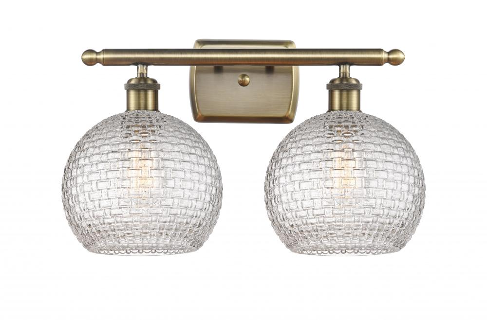 Athens - 2 Light - 18 inch - Antique Brass - Bath Vanity Light