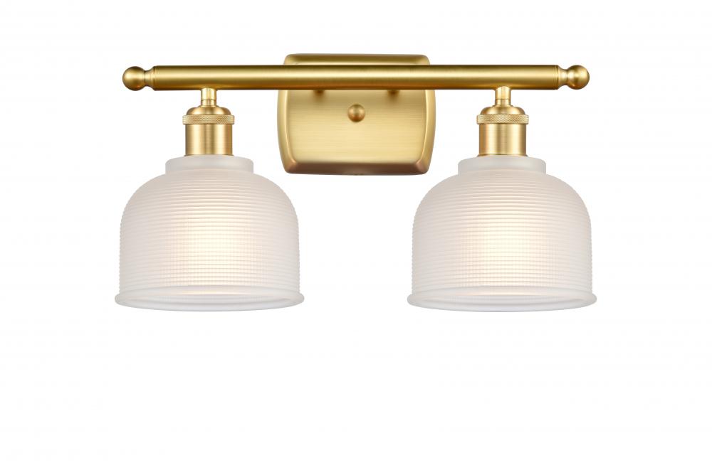 Dayton - 2 Light - 16 inch - Satin Gold - Bath Vanity Light