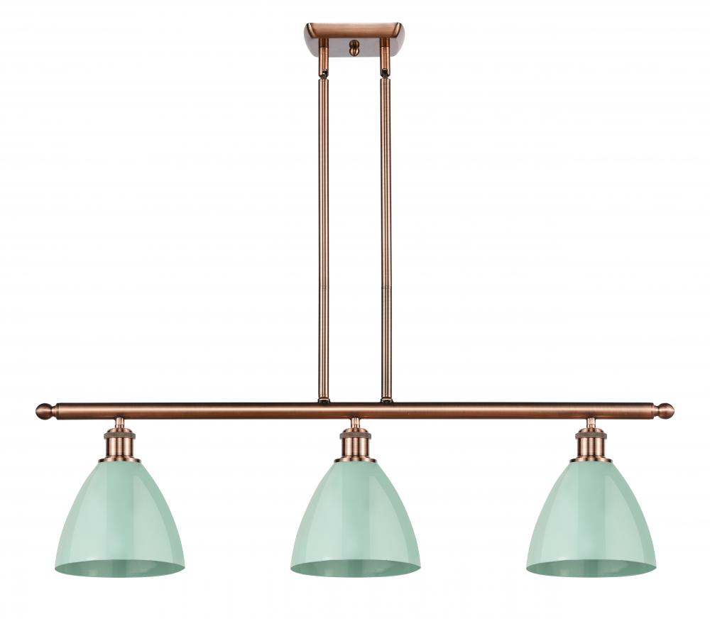 Plymouth - 3 Light - 36 inch - Antique Copper - Cord hung - Island Light