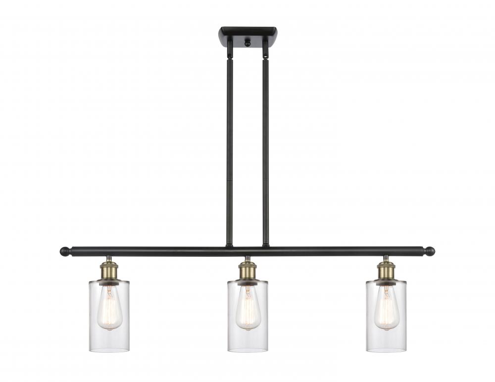 Clymer - 3 Light - 36 inch - Black Antique Brass - Cord hung - Island Light