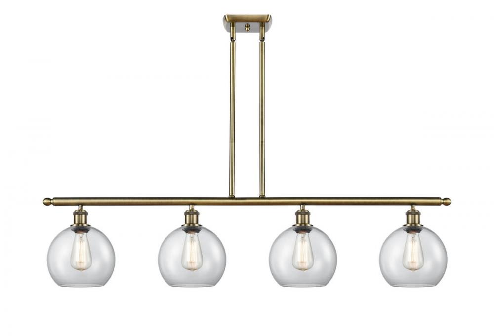 Athens - 4 Light - 48 inch - Antique Brass - Cord hung - Island Light