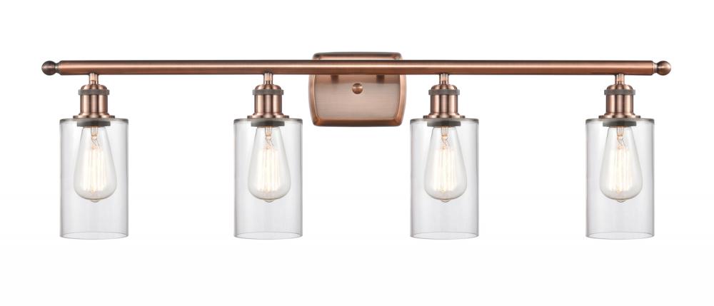 Clymer - 4 Light - 34 inch - Antique Copper - Bath Vanity Light