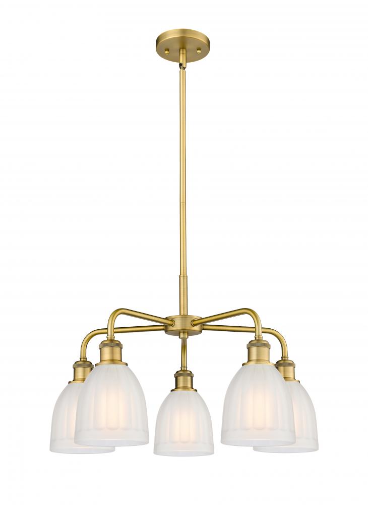 Brookfield - 5 Light - 24 inch - Brushed Brass - Chandelier