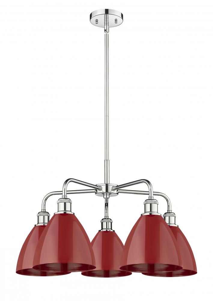 Plymouth - 5 Light - 26 inch - Polished Chrome - Chandelier