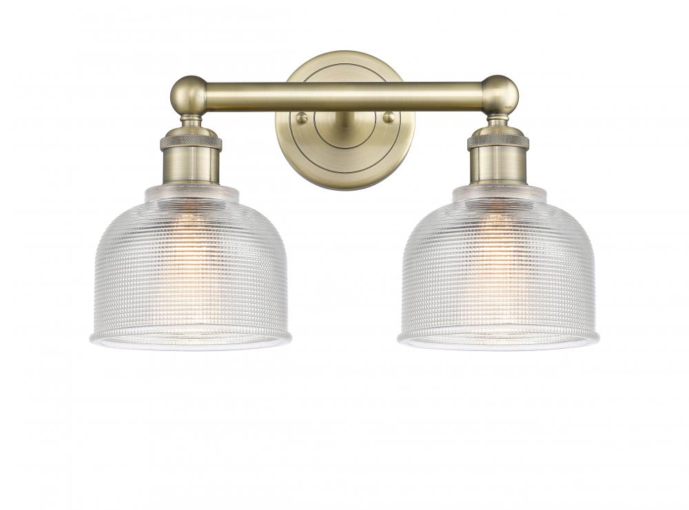 Dayton - 2 Light - 15 inch - Antique Brass - Bath Vanity Light