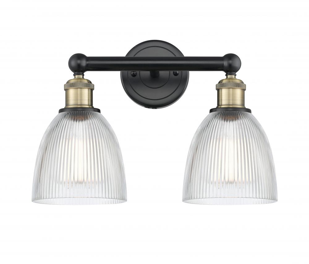 Castile - 2 Light - 15 inch - Black Antique Brass - Bath Vanity Light