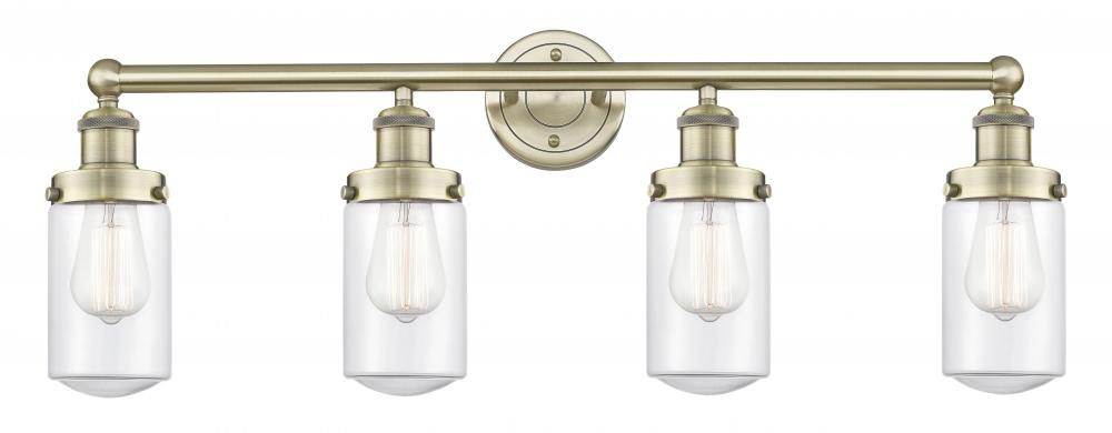 Dover - 4 Light - 32 inch - Antique Brass - Bath Vanity Light