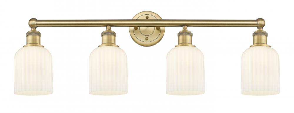 Bridal Veil - 4 Light - 32 inch - Brushed Brass - Bath Vanity Light